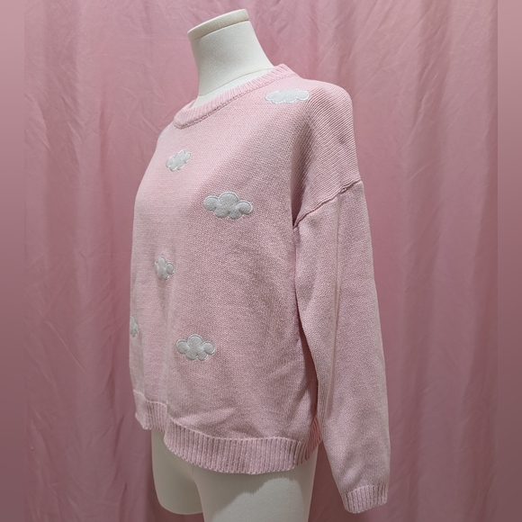 Oversized Baby Pink Cloud Knit Sweater (fits like a Medium, NO SIZE TAG) - Picture 4 of 7
